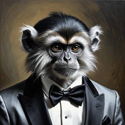 Silvered Leaf Monkey in Tuxedo