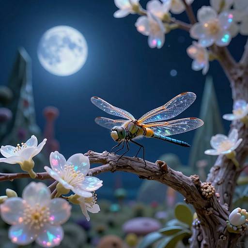 Dragonfly's Surreal Dreamscape View