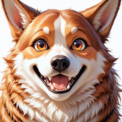 Vibrant Cartoon Dog Digital Illustration