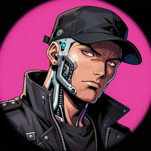 Cyberpunk Gangster Comic Illustration