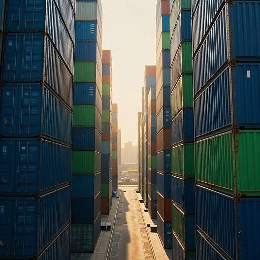 Futuristic Shipping Container Cityscape