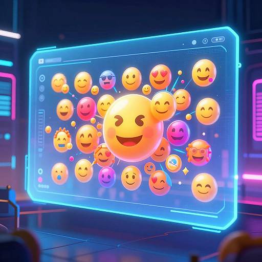 Futuristic Emoji Maker Interface