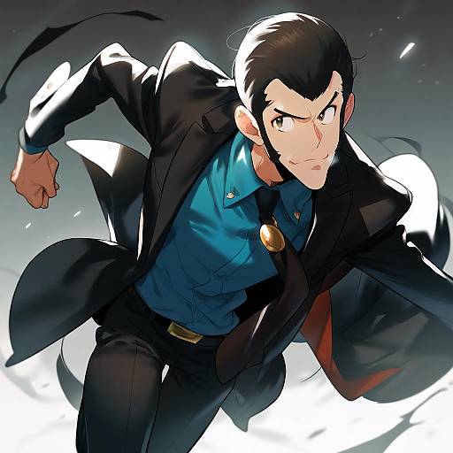 Illustration of Arsene lupin iii, lupin iii in the style of Naso4