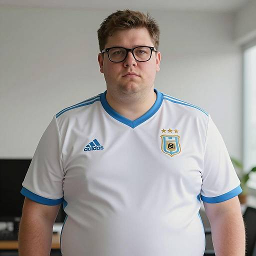 Portrait of a Plus Size Soccer Fan