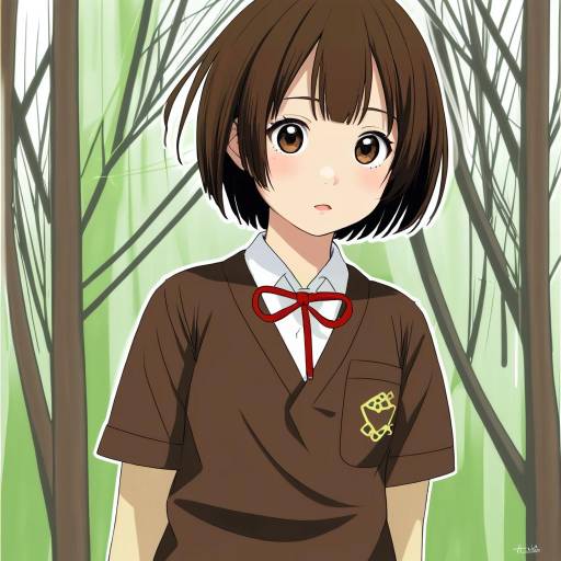 Illustration of Aioi yuuko, nichijou in the style of Noto kurumi