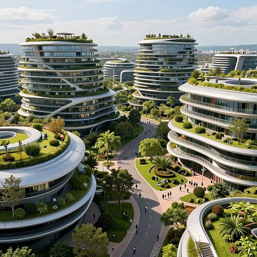 Futuristic Utopian Eco-Neighborhood