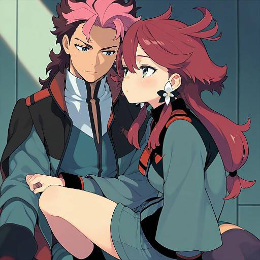 Illustration of Guel jeturk, gundam in the style of Morino hon