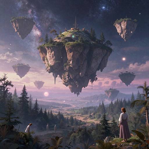 Surreal Dreamcore Floating Islands