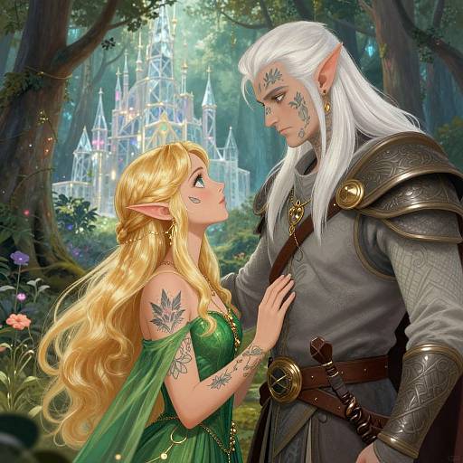 Ethereal Fae Lovers in Vintage Fantasy