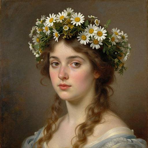 Flower-Crowned Woman by Josephine Wall