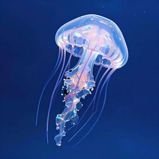 Ethereal 3D Jellyfish Glow