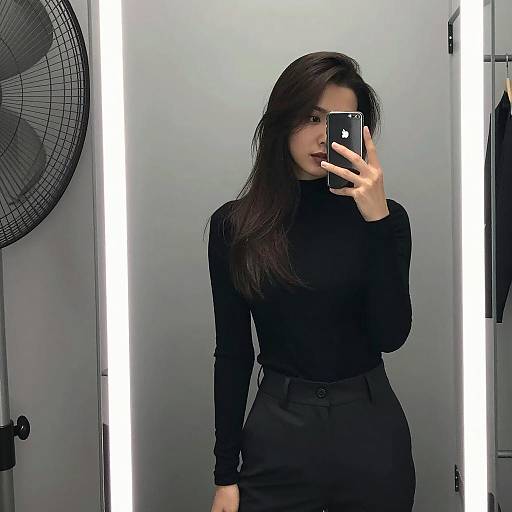 Mirror Selfie of Stylish Woman