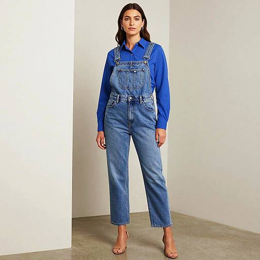 Woman in Jeans and Blue Shirt