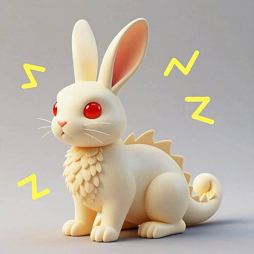 White Rabbit Dragon Hybrid Toy