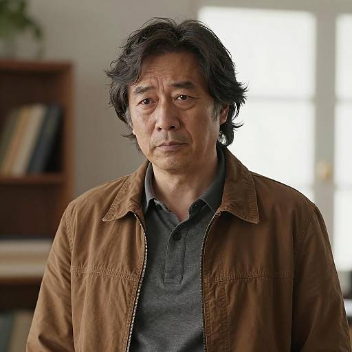 Serious Middle-Aged Man Indoors