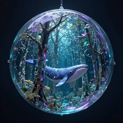 Glass Forest with Singing Whales