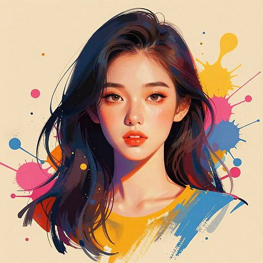 Bold and Vibrant Portrait of a Woman