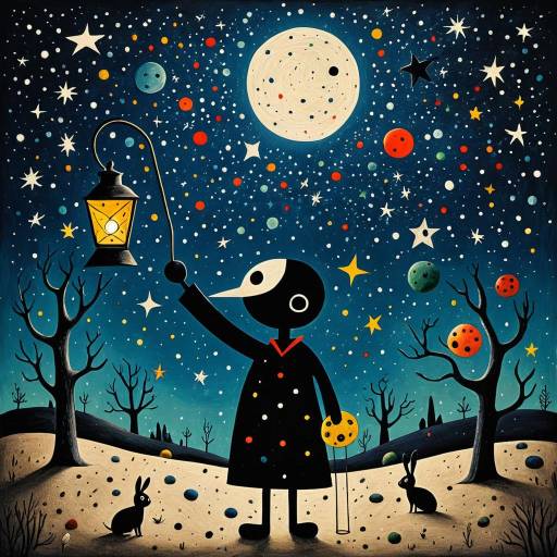 Mystical Night Under Miró's Influence Mystical Night Under Miró's Influence