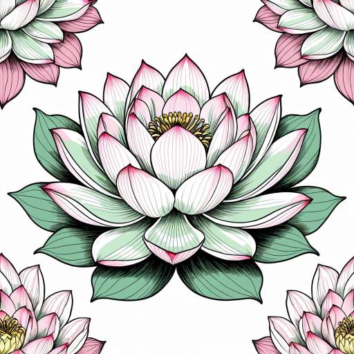 Majestic Lotus Flower Pattern