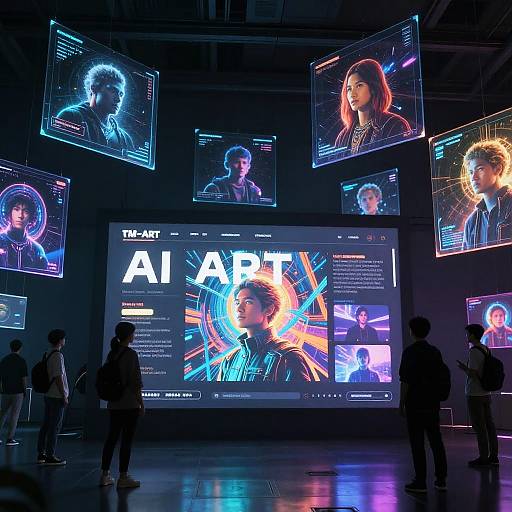 Cyberpunk AI Art Collaboration Hub