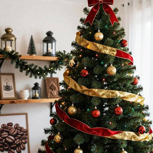 Festive Christmas Tree and Cozy Decor