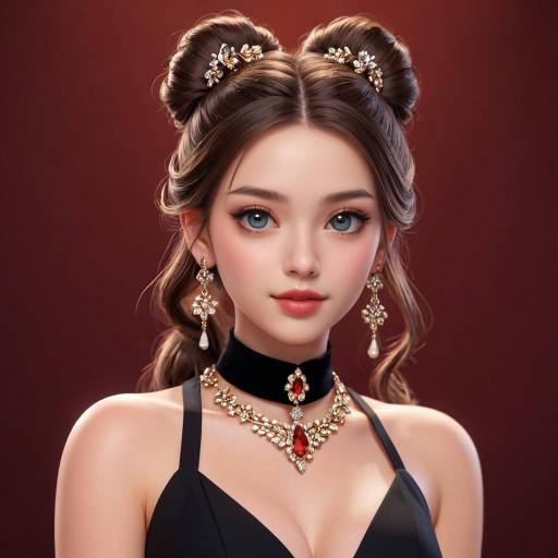 Elegant Young Woman with Jewelry