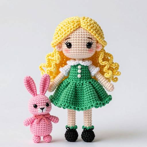 Handcrafted Crochet Doll with Bunny