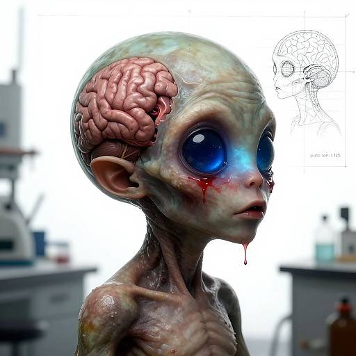 Dickens-Style Alien Baby Blueprint