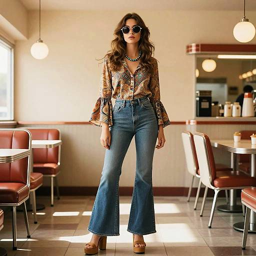 70s Vintage Fashion at Retro Diner