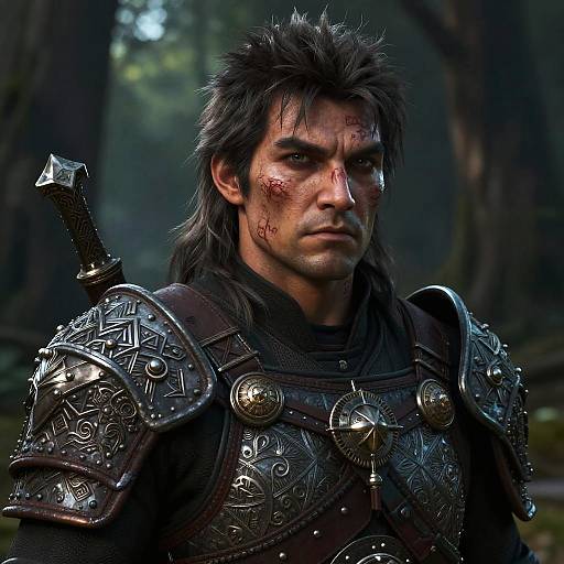 Realistic 3D Fantasy Warrior Model