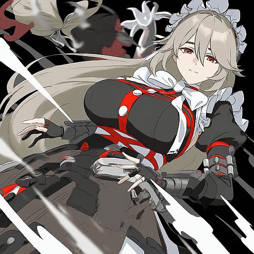 Illustration of Alexandrina sebastiane, zenless zone zero in the style of Mitsugu