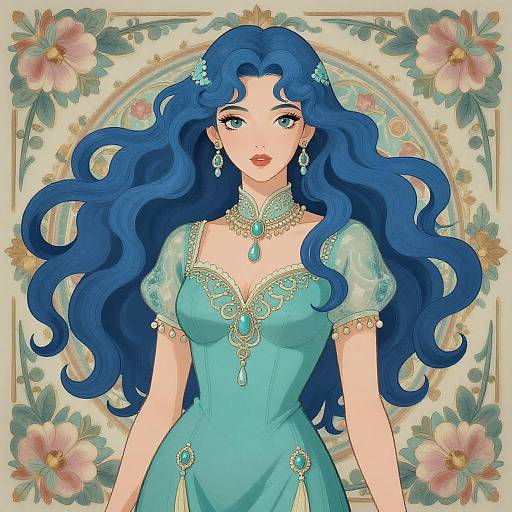 Vintage Meets Modern: Teal and Blue Art