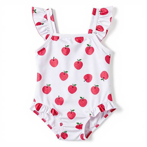 Toddler Girls Fruit Print Swimsuit