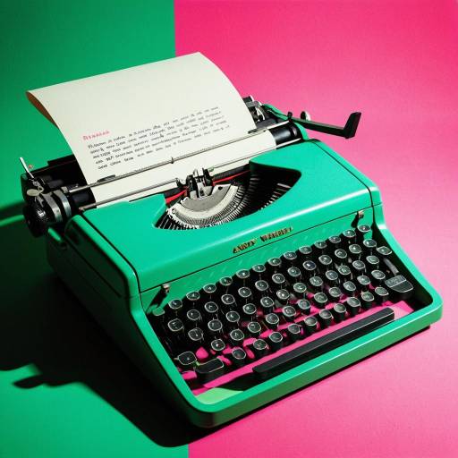 Vintage Typewriter in Andy Warhol Style