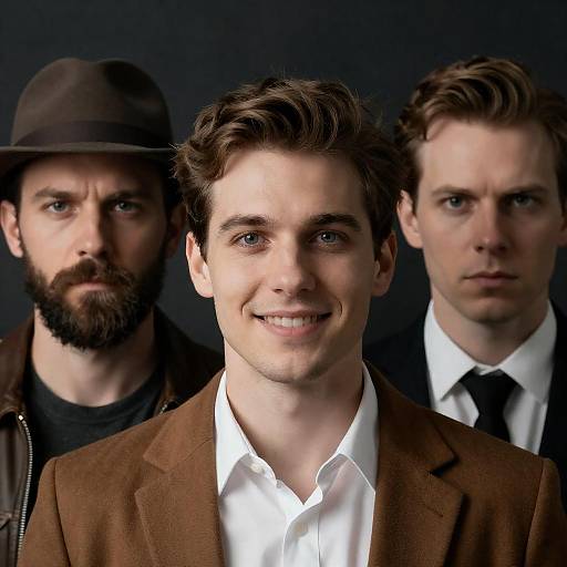 Portrait of Three Distinctive Men