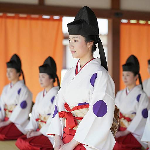 Japanese Women in Traditional Attire