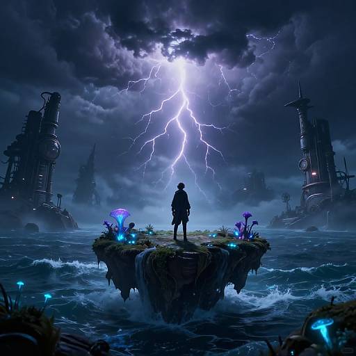 X-T3AL on Bioluminescent Floating Island