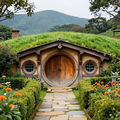Charming Hobbiton-Style Cozy Cottage