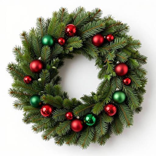 Festive Pine Needle Holiday Wreath