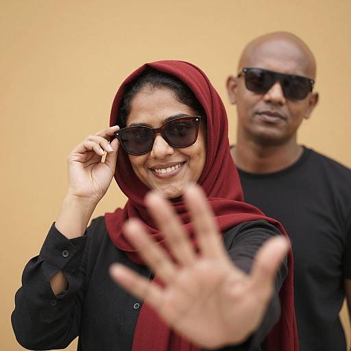 Portrait of a Stylish Duo in Focus