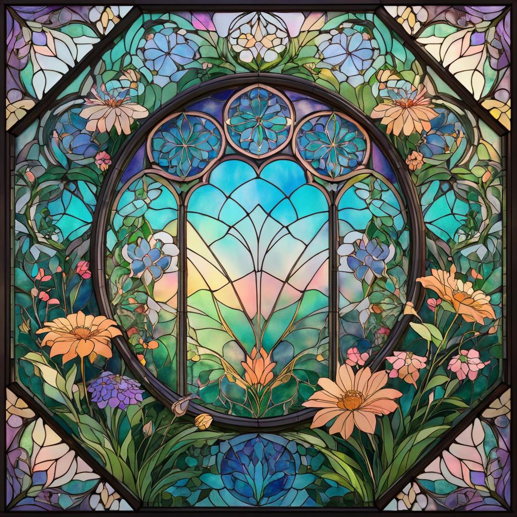 Whimsical Garden in Stained Glass Art