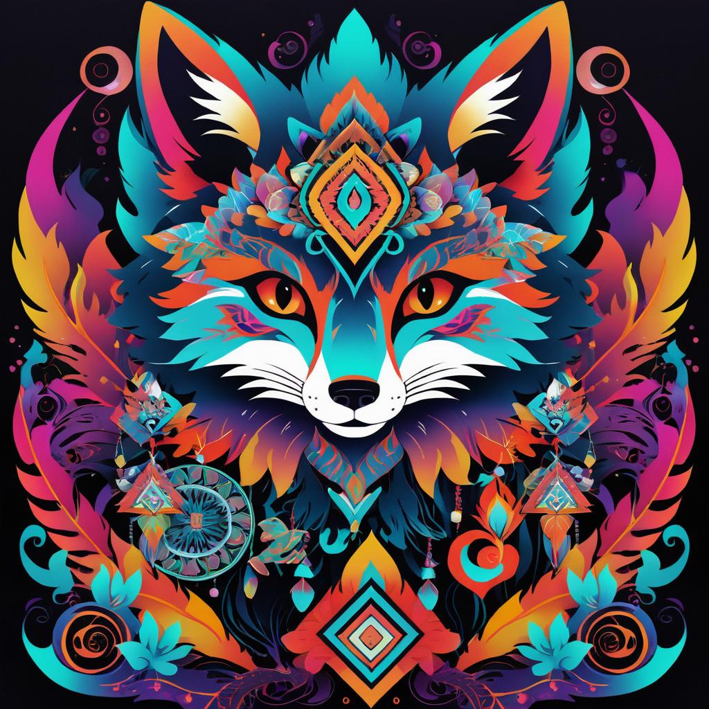 Psychedelic Fox: Polynesian Meets Clowncore