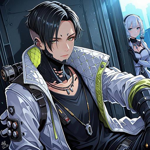 Illustration of Crypto (apex legends), apex legends in the style of Hebitsukai-san