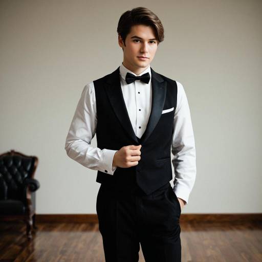 Elegant Butler Costume with Tuxedo Details