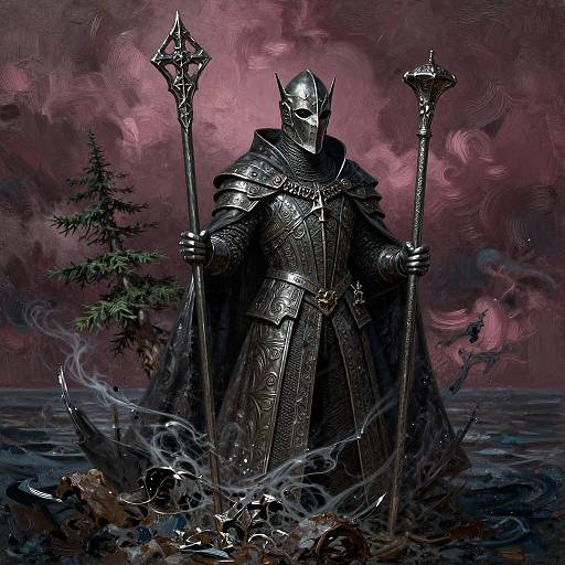 Dark Gothic Fantasy Warden Portrait