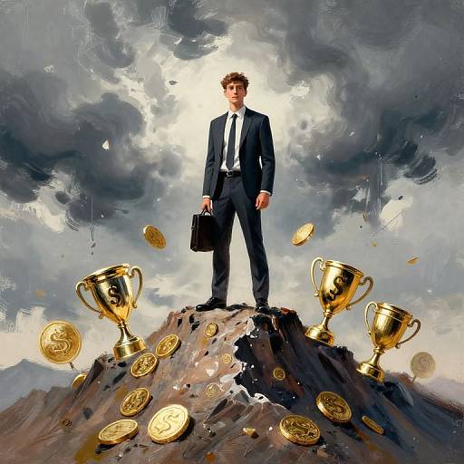 Overconfident Young Entrepreneur Amid Storm