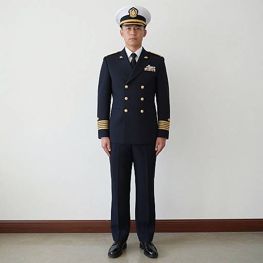 Male Navy Officer in Uniform