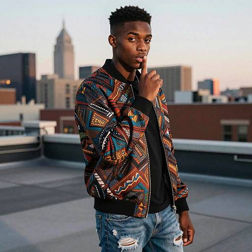 Urban Fashion Portrait at Dusk