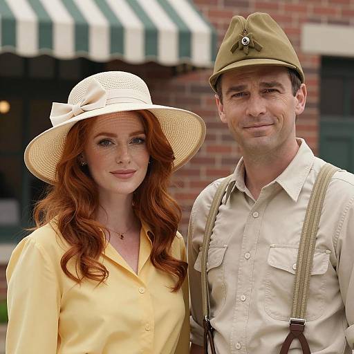 Charming Couple in Outdoor Setting
