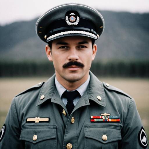 Military Officer in Uniform Portrait